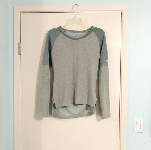 adidas Tops - Adidas Sea Green Sweatshirt with Side Slits